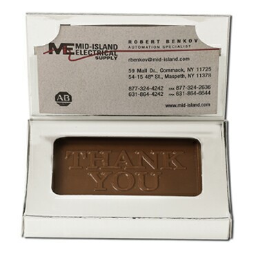 Custom Molded Chocolate Covered Cookie in Business Card Box