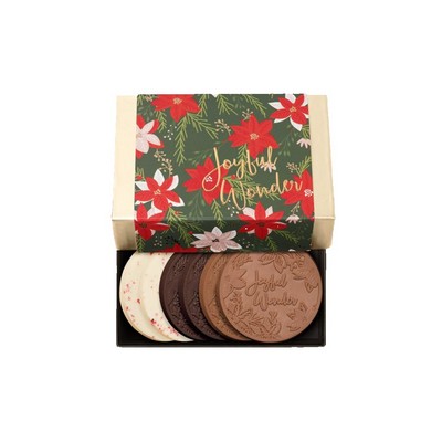 Joyful Decadent 6-Piece Chocolate Cookie Gift Set with Luxury Holiday Packaging